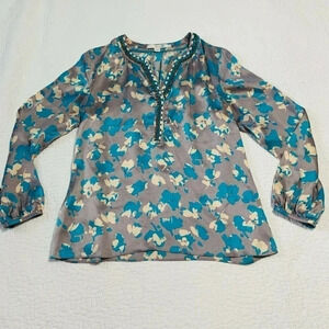 Boden Beaded Placket Evening Top Blouse